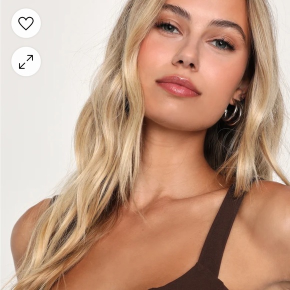 Mesh You More Chocolate Brown Tank Top - Picture 8 of 8